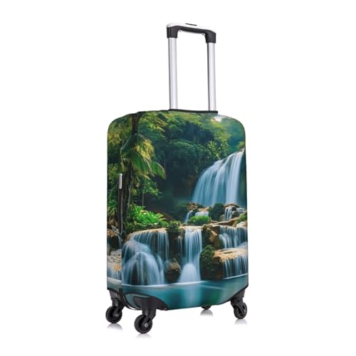 Waterfall Elastic Travel Luggage Cover, Washable Spandex Suitcase Protector, Anti-Scratch Fits 18-32 Inch3