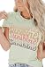 INFITTY Womens Funny Letters Print T Shirts Short Sleeve Shirts Cute Casual Sunshine Graphic Tees Summer Loose Tops Light Green Size Large