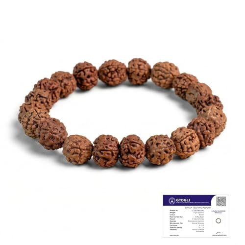 Image of Astrotalk 5 Mukhi Rudraksha Bracelet | Spiritual Essence of Focus & Growth | Natural original Rudraksha Beads | Astrology Unisex Bracelet for Men & Women