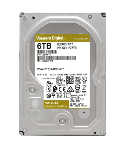 WD Gold HDD 6 TB SATA 256 MB 3.5 Inch, WD6003FRYZ - Hdd - Immagine 1