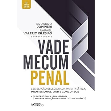 Capa do livro VADE MECUM PENAL - LEGISLAÇÃO SELECIONADA PARA PRÁTICA PROFISSIONAL, OAB E CONCURSOS - 4ª ED - 2021
