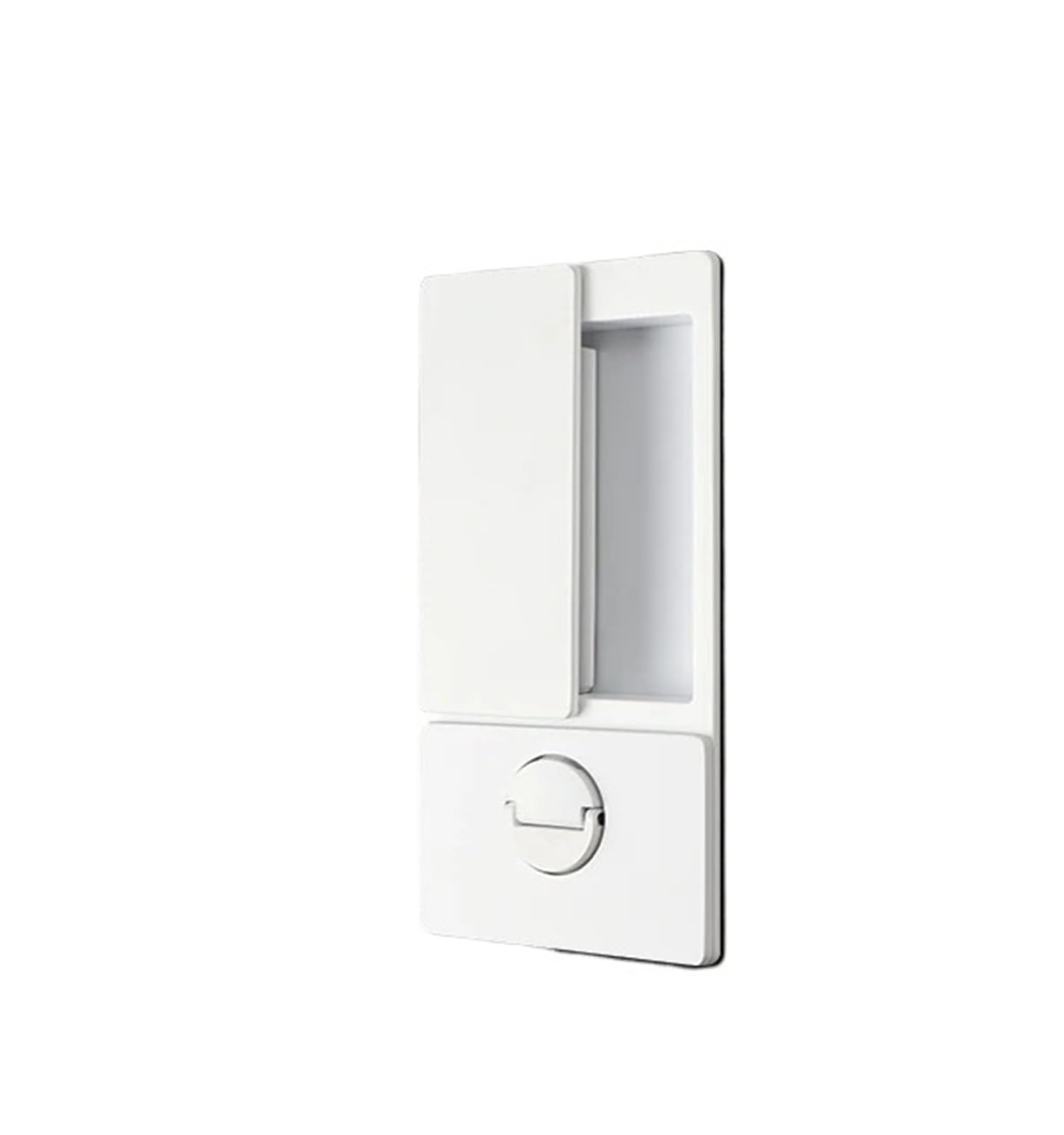 Sjloynwq White-Et Silent Invisible Solid Wood Door Push Type Lock(White-Et)