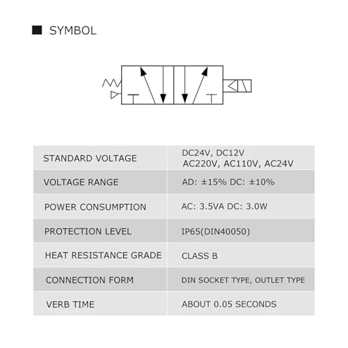 Électrovanne pneumatique 4V110-06 220V contrôle précis de vérin 1/8
