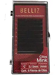 Belliz Cilios Para Alongamento Mink C 015 14mm