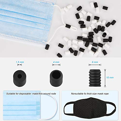 Mask Adjuster Elastic Cord Stopper 100 Pcs #TOP3