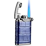 🔥 【ALTA CALIDAD】 Mechero de cuerpo metálico resistente de alta calidad con ventana de nivel de combustible, válvula de recarga universal. Encendedor a prueba de viento con antorcha de butano de llama fuerte a chorro. Cuando sostenga nuestro encendedor en la mano, sabrá que vale la pena. Nos hemos comprometido con la innovación y producción de encendedores de alta calidad.