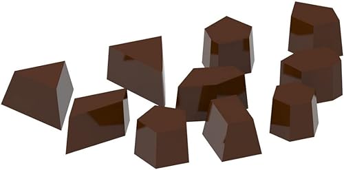 Miniatura 3 de MFS - Moldes de chocolate, mini rocas, praliné de chocolate, moldes de policarbonato para barra de chocolate especial, moldes de policarbonato, bola