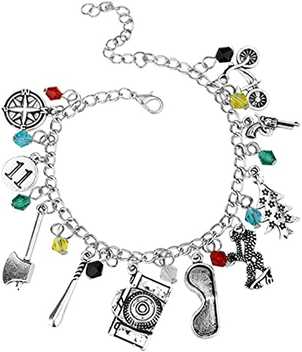 Comelyjewel Stranger Things Charm Bracelet By ST Jewelry Merchandise With Stunning Style In Silver