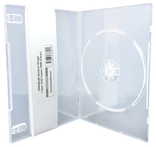 Checkoutstore (12) Premium Slimline Single 1-Disc Dvd Cases 7Mm (Clear) #TOP12