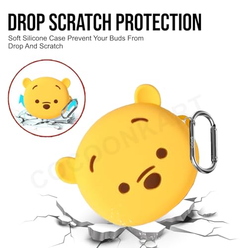 Image of Cartoon Silicone Case Cover for Samsung Galaxy Buds Core (2025) (Yellow Bearr)