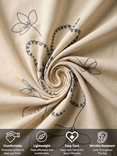 Image of Leriya Fashion Women's Cotton Straight Embroidered Kurta with Pant Set | Ethnic Motifs Work Kurti with Pant for Women | Casual & Office Outfit Ensemble | Kurta Sets for Woman