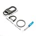 MECHCOS Metal Keychain Car Fob Key Chain Holder Clip with Detachable Valet Key Ring & Anti-Lost D-Ring for Men and Women - Gunmetal