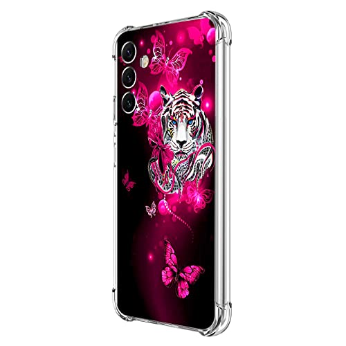 Coque Galaxy A54 5G protection antichoc TPU motif tigre blanc