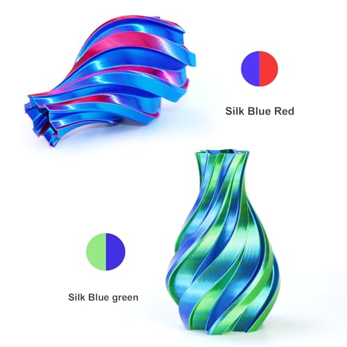 Image of LOVOON 3D PLA Filament 1.75mm Bundle, Dual Colors 3D Printer Filament Bundle Color Change Silk PLA Filament Bundle, PLA Filament for 3D Printer 3D Pen, Dimensional Accuracy + /-0.02mm, 200g x 4 Spools