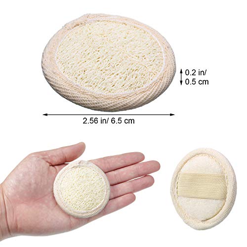 18 Pieces Exfoliating Loofah Pad Mini Round Bath Shower Loofah Sponge Pad Exfoliating Scrubber Natural Bath Sponge Brush For Men And Women #TOP1