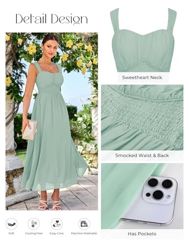 Image of GRACE KARIN 2026 Women's Summer Floral Wedding Guest Dress,Beach Flowy A Line Maxi Off Shoulder Bridesmaid Dresses