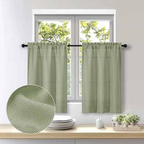 OWENIE Sage Green Faux Linen