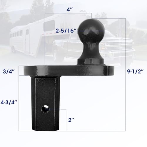 GNXA4085 4\" Offset Ball Extender Compitable with All B&W Turnoverball gooseneck Trailer hitches. (Except for The Following Models: Toyota Tundra 2007-2015, Dodge Ram 1500 2009-2015) 97004001 - Thumbnail 4