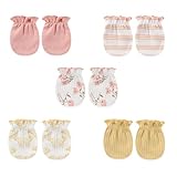 falianni 5 Pairs Baby Not Scratch Mittens 0-6 Months New born Boy Girl Gloves Cute Infant Accessories