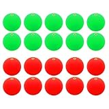 PATIKIL Fishing Bobber 24mm/0.9 Inch Dia, 20 Pack Slip Foam Floats Buoy Rig Stoppers for Crappie Trout Bass Fishing, Red,Green