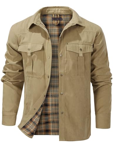 Flygo Mens Flannel Lined Western Jacket