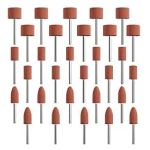 Sanding Bits for Dremel Rotary Tool, Grinding Stone Sanding Drill Bits with 1/8" Shank, 3 Shape Aluminium Oxide Sanding Accessories Meet More Needs to Metal Rust Removal/Smoothing/Sharpening, 30Pcs
