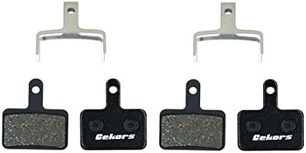 Gekors Semi-Metallic Bicycle Disc Brake Pads for Shimano/Tektro/TRP, 2 Pairs, Black