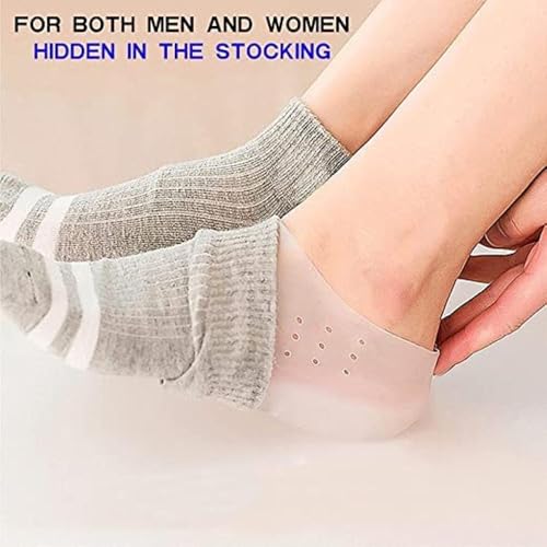 Image of 4cm Height Increasing Silicone Insoles Shoes Hidden Heel Extension (Skin)