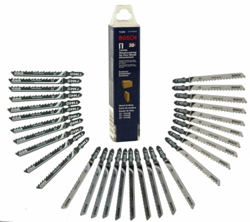 Image of BOSCH T30W 30-Piece T-Shank Jig Saw Blade Set Optimized for Woodworking