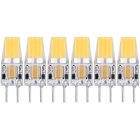 Kuuleyn Dimmable Light Bulbs, Dimmable Led Light Bulbs, Light Bulbs, 6PCS GY6.35 Bulb 5W AC DC12V COB Light Bulb Energy Saving Silicone Ceiling Lamp Bulb for Living Cover