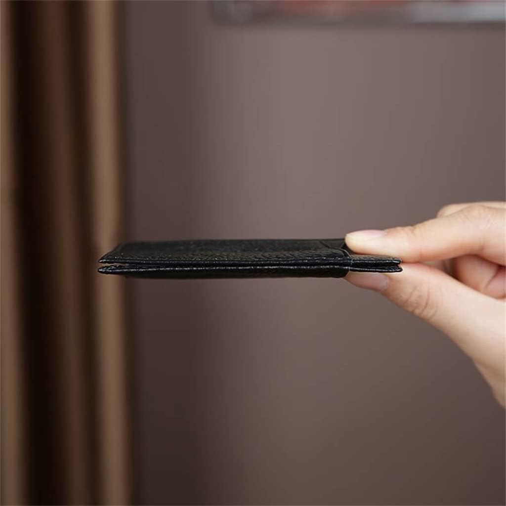 Card Holder Men's ID Card Multi-Card Slot Compact Two-in-One Multifunctional Minimalist (Color : Black Size