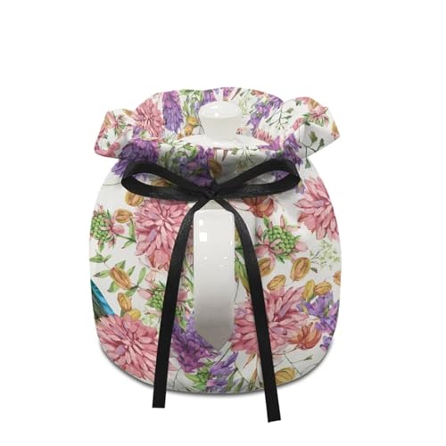 Image of Hummingbird Print Teapot Cover Keep Warm Teapot Cover Insulated Kettle Cover for Home Kitchen Decor Tea Cozies for Hotel Restaurant Tea Party