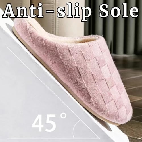 Fuzzy Checkered Slippers Fluffy Cozy Comfy Memory Foam House Slippers Warm Soft Plush Slides Anti-Skid Indoor Outdoor Home Bedroom Shoes for Women and Men3