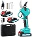 Tijeras de Podar Electricas,50mm Tijeras de Podar Bateria para Makita con 2 Baterías 2000mAh, Pantalla LCD, 900W Motor Sin Escobillas Silencioso,Profesional Tijera de Podar para Ramas,Arbustos,Troncos