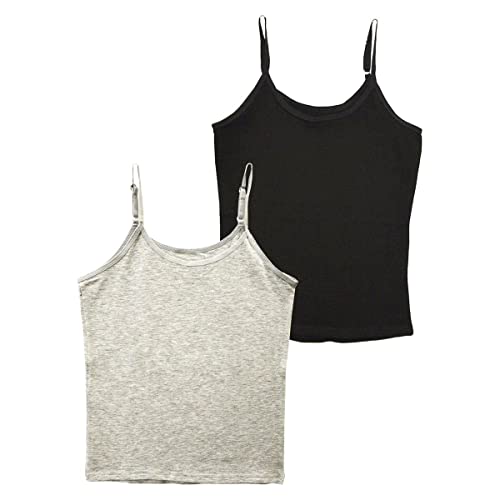 Cherokee Girls' Big 2-Pack Cotton Cami Tank Top with Adjustable Straps