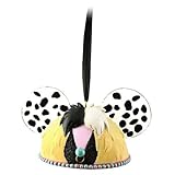 Incluye cinta para colgar Cruella De Vil Disney Mickey Mouse - Gorro de oreja para Navidad, 100 dálmatas