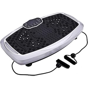 Vibration Plate Exercise Machine, Whole Body Workout Vibration Fitness Platform with Remote Control and Resistance Bands, Max User Weight 330lbs