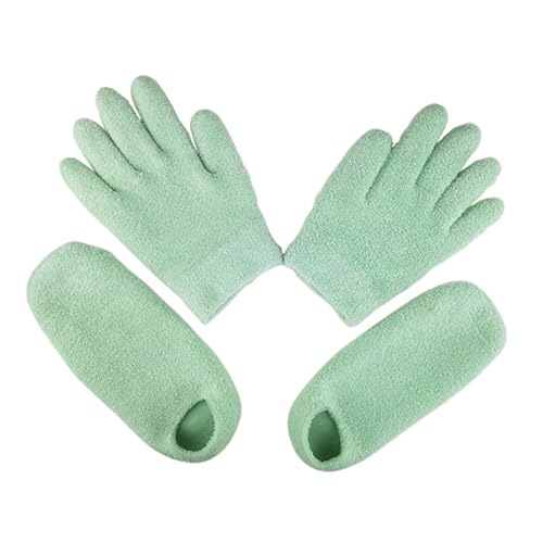 PACKOVE 2 Pares guantes exfoliantes piel Absorbente etiqueta guantes para Guantes de cuidado de los pies spa blanquear guantes Verde