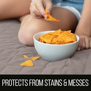 Sofa shield loveseat slip cover with patented strap cushion protector reversible stain and dog tear resistant slipcover quilted microfiber 54 seat washable covers for dogs pets kids light taupe  urban country home decor