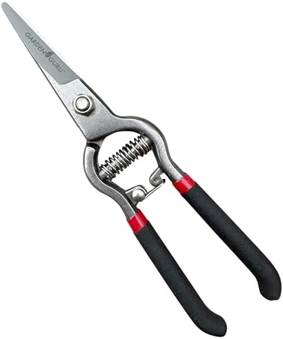 Garden Guru Classic Bypass Pruning Shears Clippers – Heavy Duty Forged Steel Garden Pruners – Safety Lock – Non Slip Comfort Grips – Cuts up to 1” Diameter – Professional Bypass Pruners for Gardening - Thumbnail 4