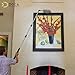 DOCA Telescoping Pole Attachment - Extension Pole for Cleaning, Feather Duster, Window Washing Kit, Paint Roller, Window Squeegee - High Reach Extendable Kit for Indoor & Outdoor - Hinge Tip