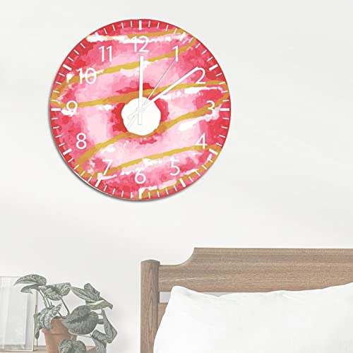 Horloge murale donut moderne en PVC pour cuisine et décoration de salon
