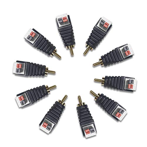 Adaptador cable audio conector RCA macho x10 miniatura 1