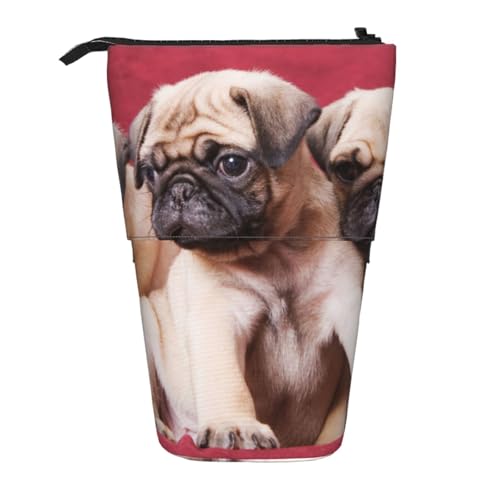 gawuoab Pugs Sofás Mantas Fotografías en Color Estuche telescópico para lápices Estuche para lápices de pie