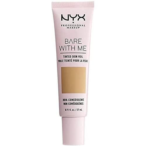 NYX PROFESSIONAL MAKEUP Bare With Me - Velo de piel tintado, crema BB ligera, color beige camel