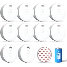 SITERWELL Smoke Detector, Smoke Detector 10 Year Battery with Photoelectric Sensor, Fire Alarm with Low Battery and Fault Warning for House and Bedroom, UL217 Listed, GS525A,10 Packs