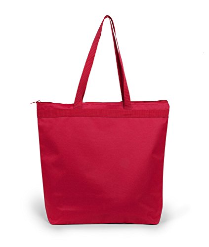Bodek And Rhodes 60115320 8802 UltraClub Zippered Tote Red - One Bodek And Rhodes 60115320 8802 UltraClub Zippered Tote Red - One