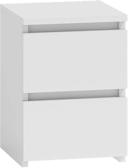 WHATSIZE ENTERPRISE  Moderna  Chest of Drawers  2 Drawer Bedside Cabinet, White