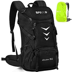 SPGOOD-Wanderrucksack-40L50LHerren-Damen-Trekkingrucksaecke-mit-RegenhuelleLeicht-Hiking-RucksackHohe-Kapazitaet-Wasserdicht-Camping-RucksackReiserucksack-Fahrradrucksack