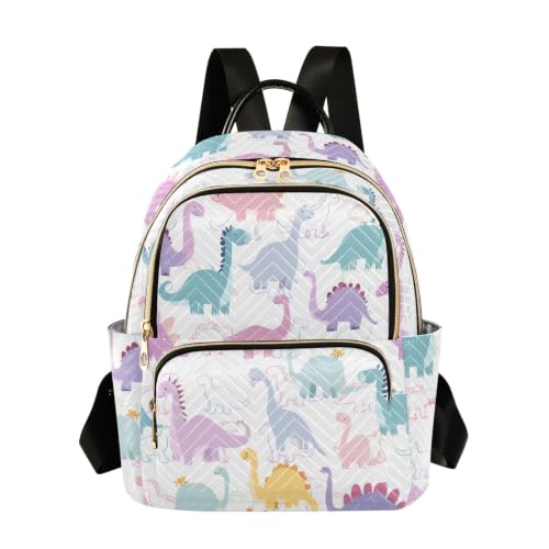 Sac à dos femme antivol dinosaure pastel protecteur pour les trajets urbains et l'école
